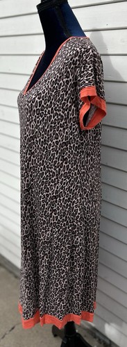 Damen Tommy Bahama Leopardenmuster Schlaf Muu Muu Shirt Nachthemd super weich Gr. M - Bild 3 von 6