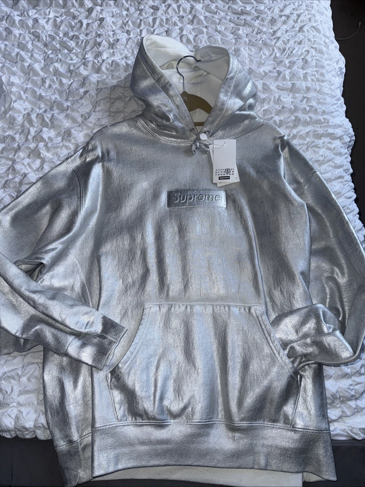 Sweat à capuche Supreme x MM6 Maison Margiela Foil Box Logo (L)
