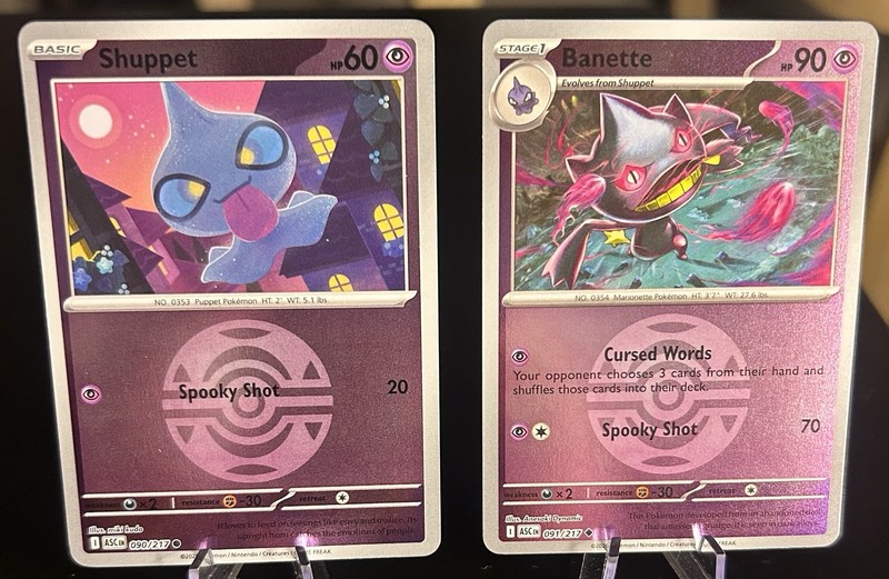 Pokémon TCG Astral Radiance Shuppet Banette Lot 2 090/217 091/217 "Dusk Ball"