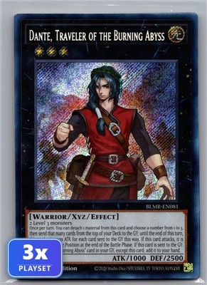 3x Dante, Traveler of the Burning Abyss BLMR-EN081 Battles of Legend: NM