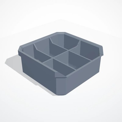 Gehäuse 6 Fächer 3D gedruckt für Milwaukee PACKOUT 48-22-8431