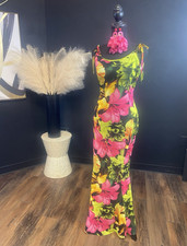 Women’s Multicolor Floral Sleeveless Maxi Long Dress - Large