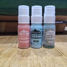Ranger Adirondack Acrylic Paint Dabber Lot of 3 – Mountain Rose, Aqua & Pebble –