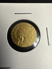 AU 1909 Indian Head Gold Quarter Eagle, $2.50 Problem-Free U.S. Coin Almost UNC