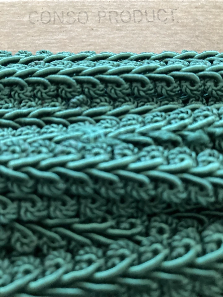 CONSO Trenza Francesa Gimp Borde Verde Oscuro Continuo 700+ Pulgadas 0,5 Ancho Foto 2 de 4