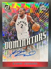 2019-20 Panini Donruss Kawhi Leonard Dominator Signatures /99 Auto Clippers