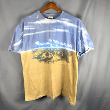 Vintage Fred Harvey Trading Co T Shirt Mens XL Grand Canyon AOP USA Made Hole