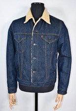 VTG Levi's Men's 71500 04 Denim Sherpa Lined Trucker Jacket size M