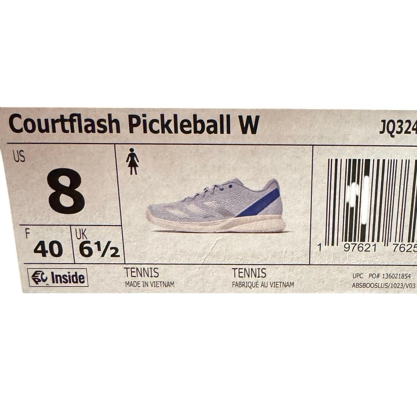 Adidas Courtflash Pickleball Halo Blue Silver sneaker court shoe Women’s 8 NEW thumbnail 9