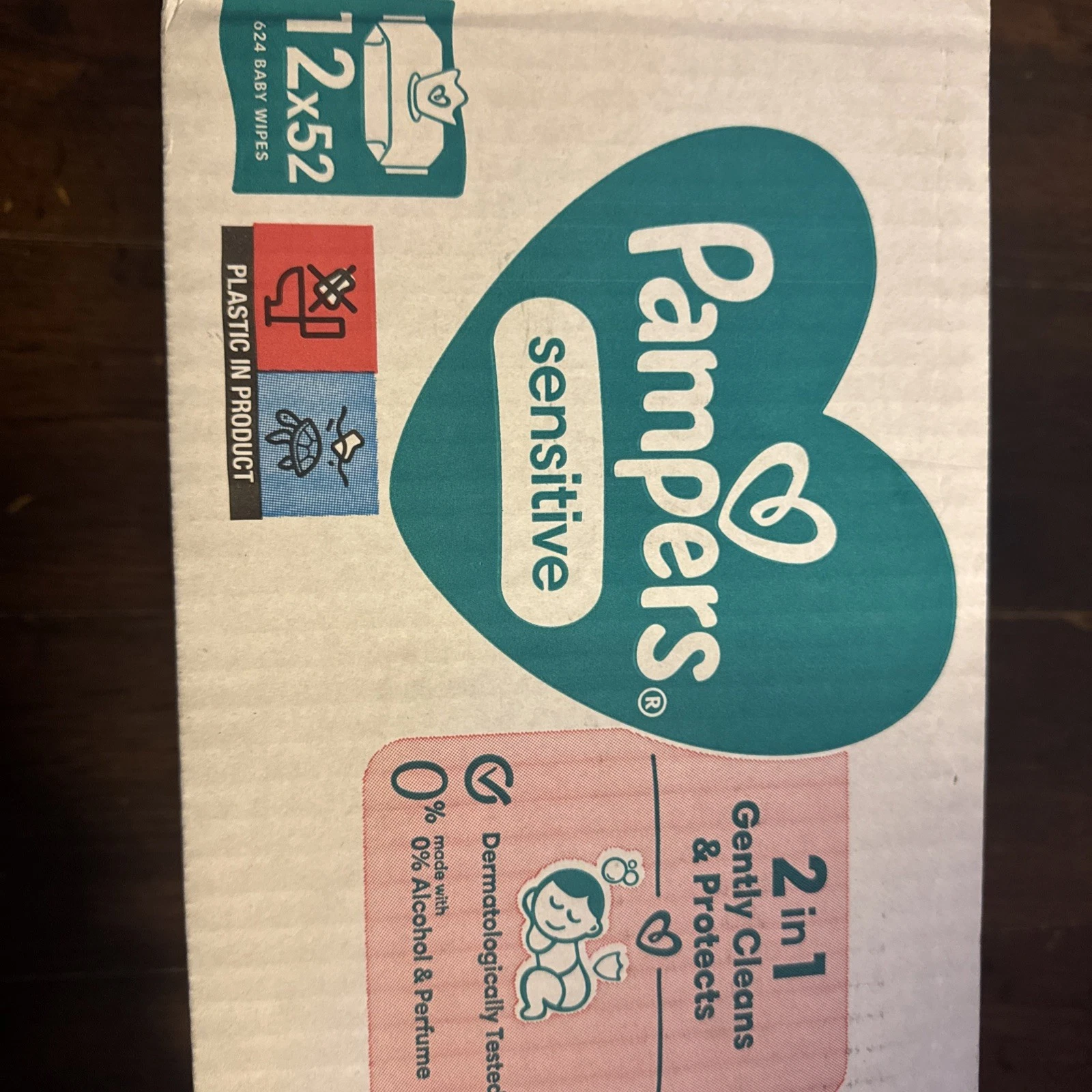 PAMPER’S Sensitive Baby Wipes 12 Pack X 52’s Wipes 624 In Total