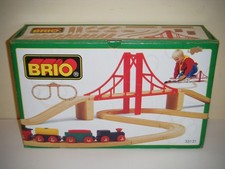 BRIO 33131 Red Suspension Bridge Wooden Train  Track Set AS-IS Missing 1pc 