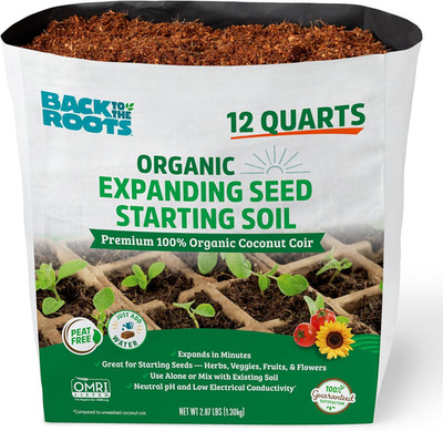 Organic Expanding Seed Starting Soil for Herbs, Veggies, Flowers -  Coconut Coir