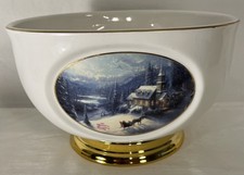Thomas Kinkade Art Signed Center Peace Sunday Evening Sleigh Ride Trim Gold