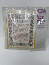 "The Lord's Prayer" Columbia-Minerva Counted Cross Stitch Kit # 6731 Open Pkg