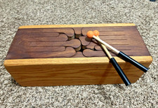 12-key Hardwood Tongue Drum Padauk / Oak / Mahogany Chico CA, Steve Roberts