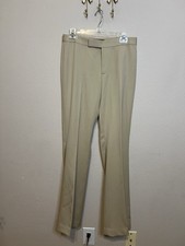 Ralph Lauren Black Label Tan Straight Leg Pants. Lined. 100 Wool. Size 6