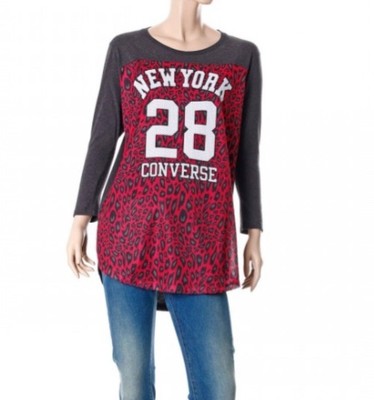 T-Shirt Damen Authentic Lady Mesh Leopard All Star