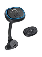 onn. Bluetooth Wireless FM Transmitter with Native Voice App for Car