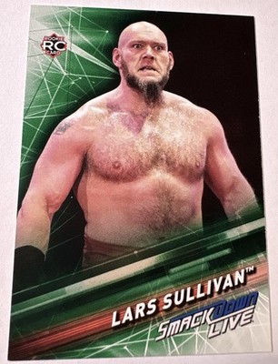 Lars Sullivan RC: 2019 Topps WWE SmackDown Live Green Rookie Card #31