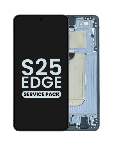 Samsung Galaxy S25 Edge S937 OLED Assembly/Frame Titanium JetBlack Service Pack - Picture 1 of 2