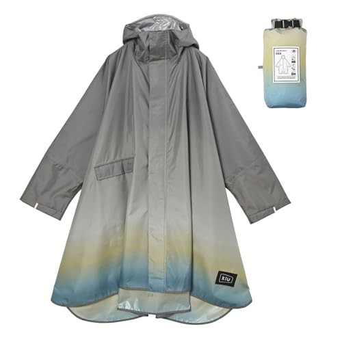Kiu Standard Waterproof Rain Poncho 2ND UMA Gradient Beige K404-266 - Picture 1 of 7