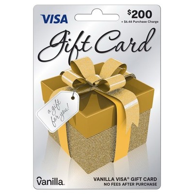 Visa $200 Gift Card 1 Hr Digital Delivery (plus $4.95 Purchase Fee)