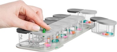Sagely Xl Pill Organizer Durable Medicine 7 Daily Magnetic Removable Pods