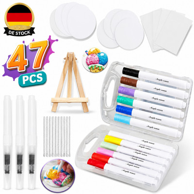 Magic Puffy Paint Set DIY Kunst Handwerk 47-Teiliges Malset Schaum Textur 3D