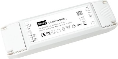 illuburg LED Netzteil 24V DC bis 120W DALI-2 Push 0-10V dimmbar