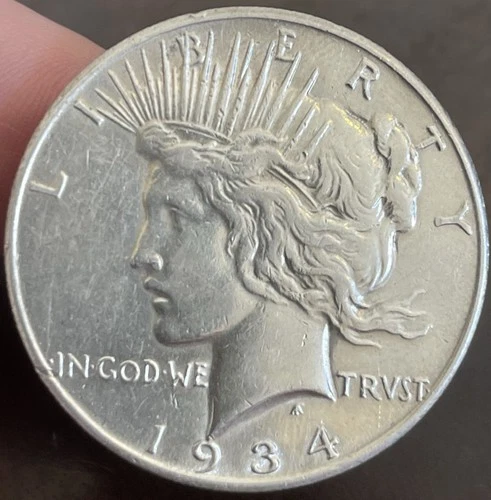 KEY DATE! 1934 S  Peace Silver Dollar ~ FROM MS PEACE Set ~ 90% Silver $1