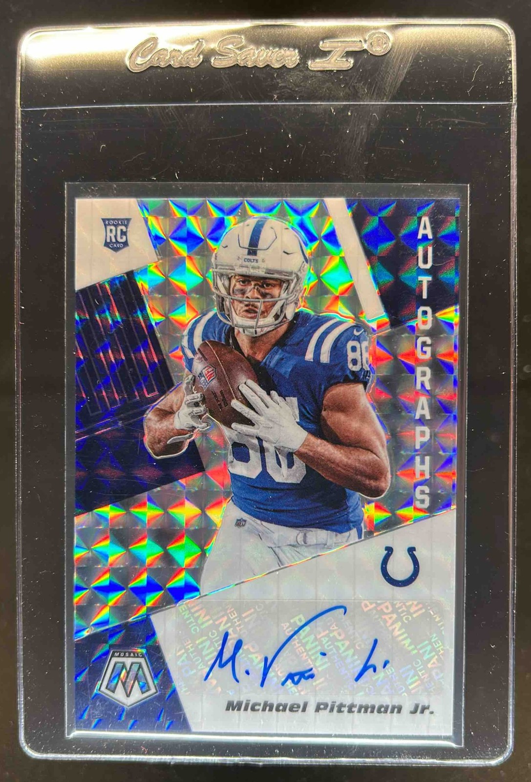 2020 Panini Mosaic Michael Pittman Jr. Rookie Auto RC Mosaic Prizm #RA14 Colts