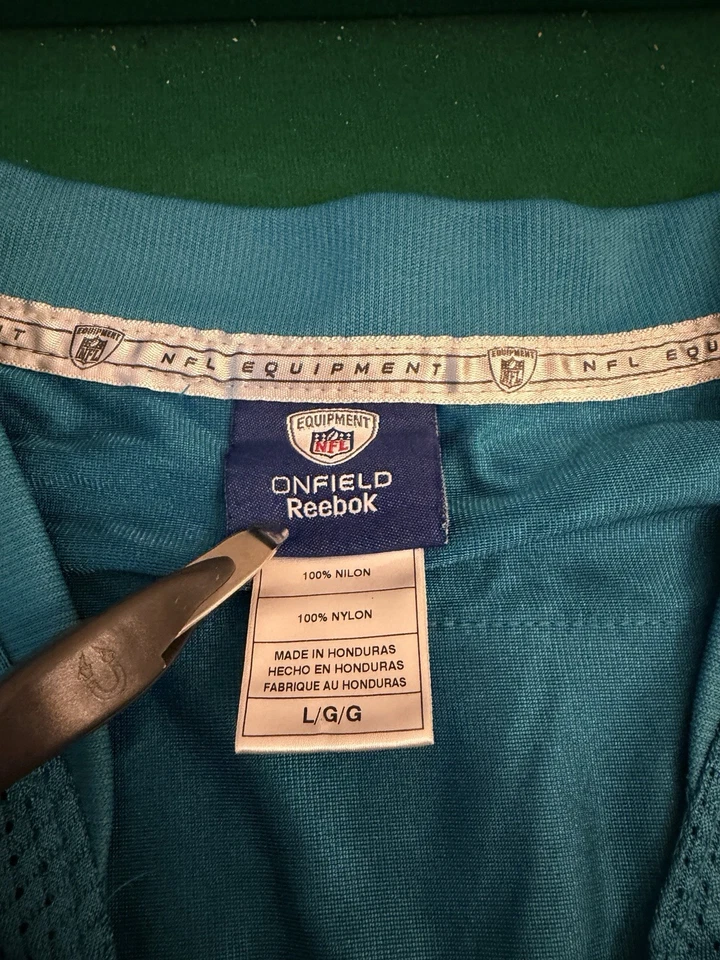 Camiseta deportiva Maurice Jones-Drew Jacksonville Jaguars para hombre talla grande verde azulado Reebok NFL Foto 4 de 4