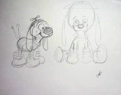 JERRY EISENBERG Unreleased Concept Art Signed Hand-Drawn Character Layout #LF