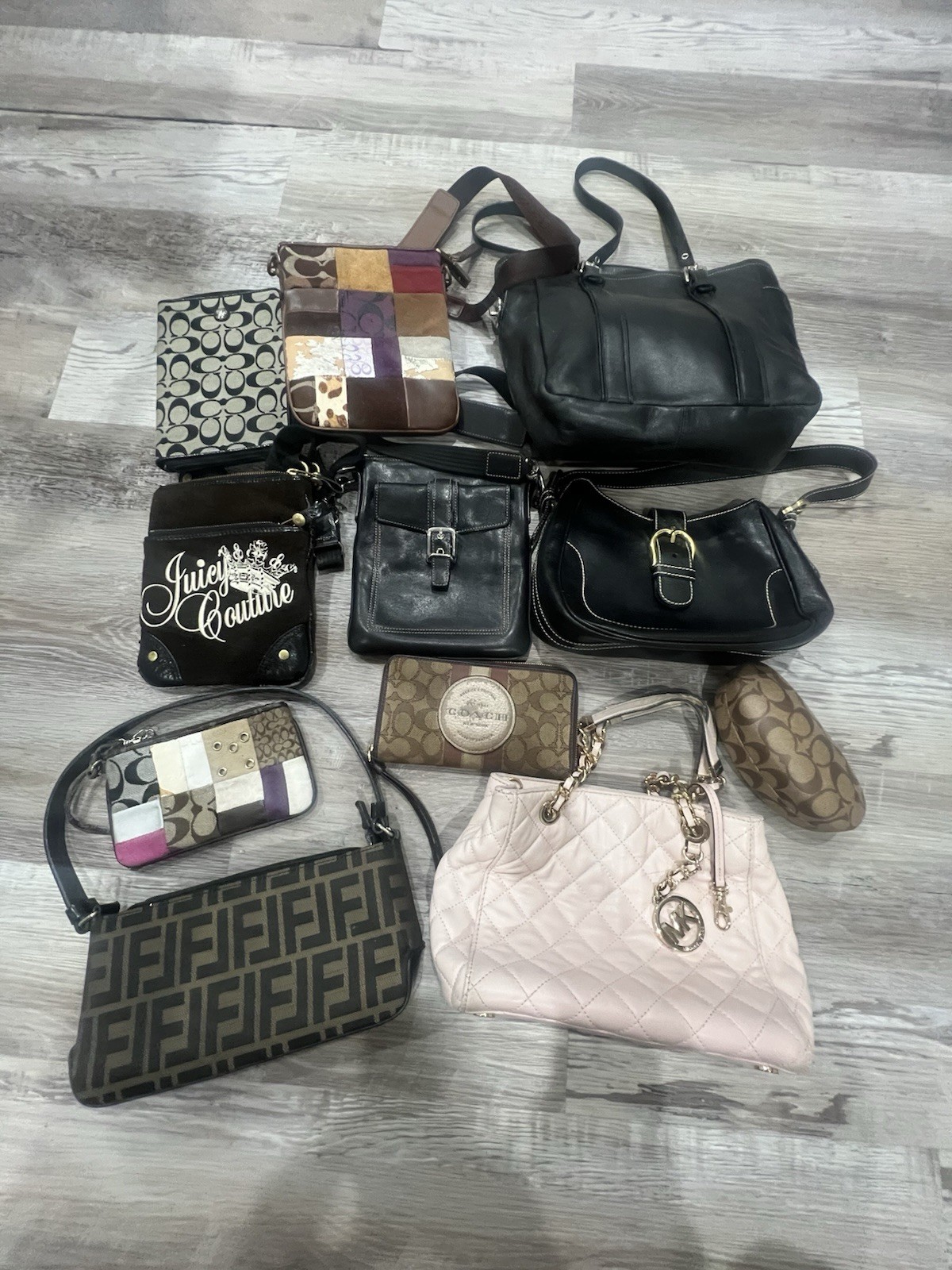 Assorted Bundle Lot of 14 Multicolor Coach And Other Bags Wallet As Is