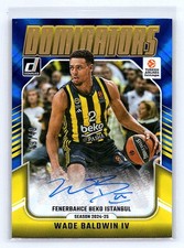 Wade Baldwin IV 2024-25 Donruss EuroLeague #WBI Dominators Auto Blue Laser #/49