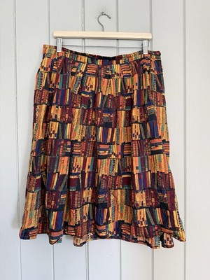 ModCloth Don't Judge a Book By Its Cover A-Line Skirt 24W Knee Length