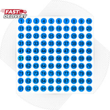 AIEX 25 Sheets Numbers Stickers 1-100 Vinyl Number Sticker Labels Waterproof Sor
