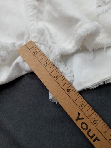 DSQUARED Women Cut Off Shorts White Denim 30 Waist Distress Jorts - Picture 6 of 8