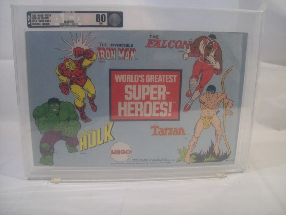Vintage Mego World's Greatest Super Heroes Display Box Header 1975 AFA 80 RARE! - Image 2 of 4