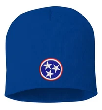Tennessee State Flag Beanie Embroidered Tri-Star Volunteer State Pride Hat