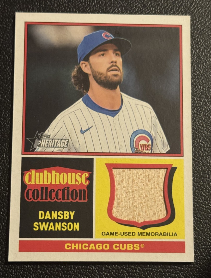 2025 Topps Heritage Clubhouse Collection Relic Dansby Swanson