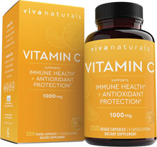 Viva Naturals Vitamin C, 1000 mg, 250 Vegetarian Capsules   with Citrus...