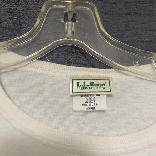 Vintage LL Bean Beach Rose Weiß Tshirt Gr. M Made in USA Einzelnaht - Bild 4 von 4