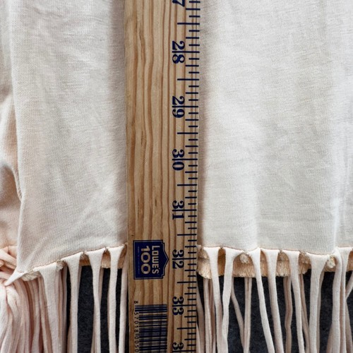 Farm Rio for Anthropologie Tropical Banana Fringe T-Shirt Dress Size M Peach - Bild 9 von 10