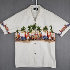 Royal Creations Hawaiian Button Shirt Medium Made In Hawaii Vintage Surf Aloha