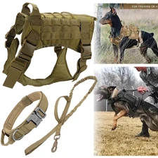 Tactical Dog Vest US Working Dog Military Harness with Handle No-pull