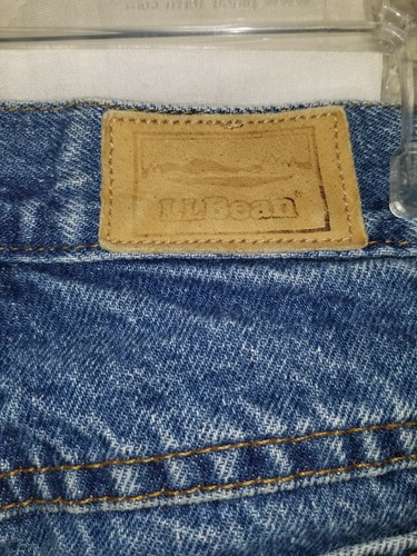 LL Bean Vtg Chore Jeans Red Plaid Flannel Lined Childs Size 8 USA Union Made - Picture 5 of 7
