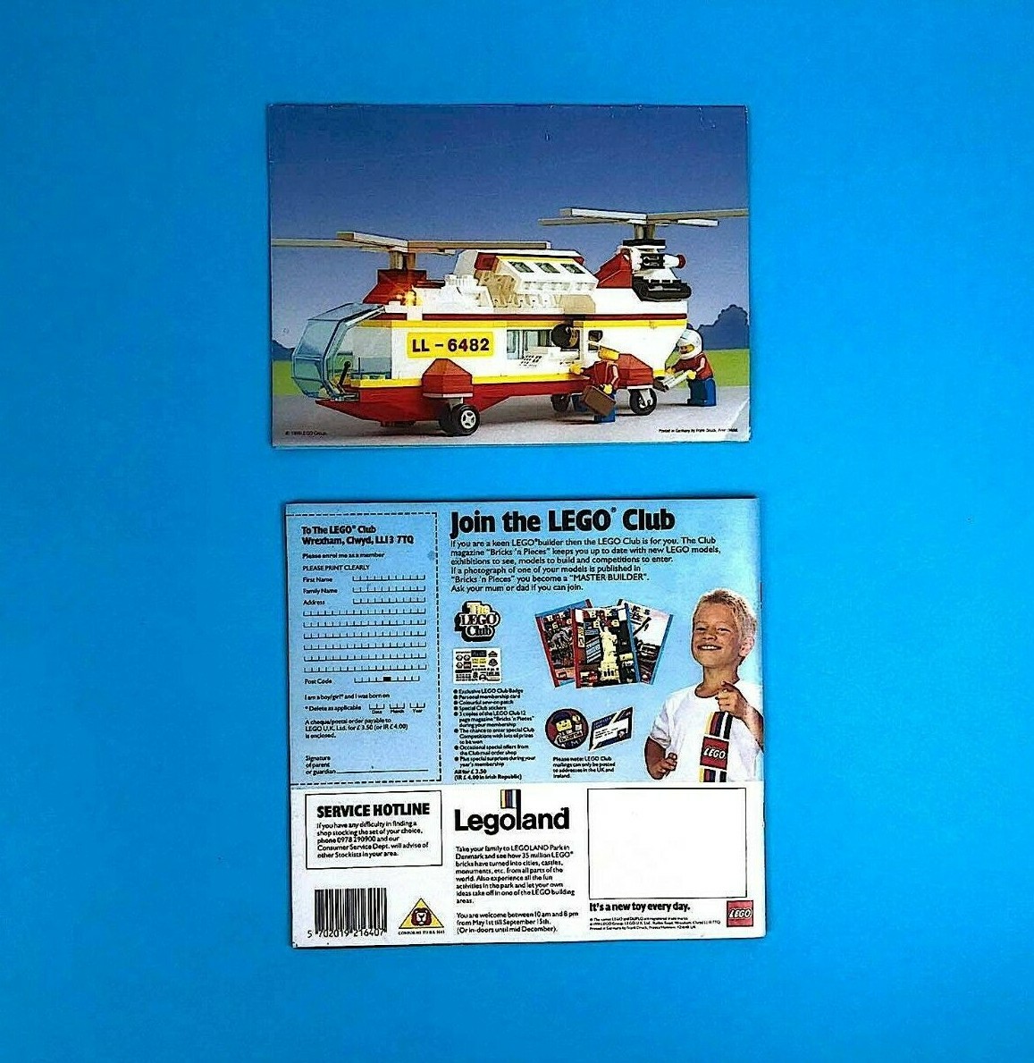 LEGO Vintage Classic Town Rescue Helicopter 6482 with Box and