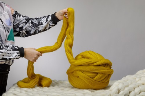 10lb Chunky Wool Yarn For Arm Knitting, Merino Wool Roving, Chunky knit blanket - 第 18/24 張圖片