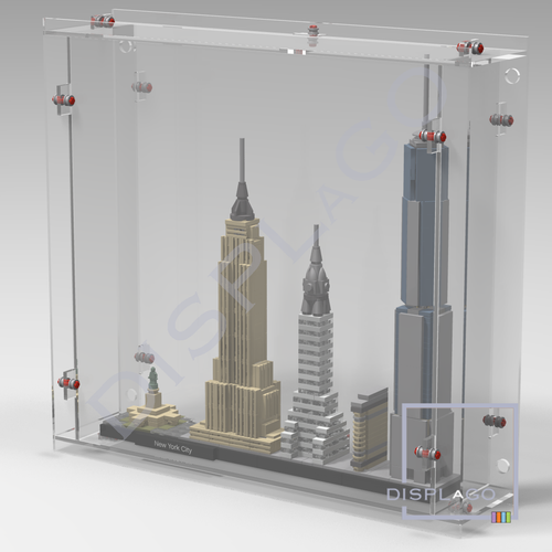 Wall Mounted Display Case for LEGO® Architecture # 21028 New York - 第 1/1 張圖片